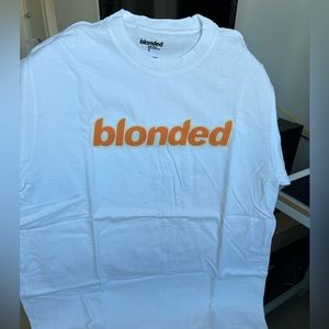 Frank Ocean Blonded Logo orange/white T-shirt size small